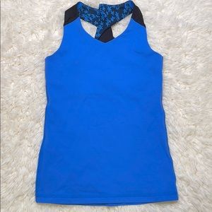 Lululemon/Ivivva Girls Blue/Black Tank Top Sz 8